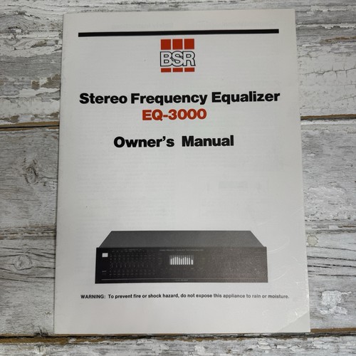Bsr 3000 stereo equalizer - eq-3000,